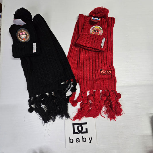 🧢🧣 Set Invernale Pucca – Cappello con Pon Pon e Sciarpa Coordinata