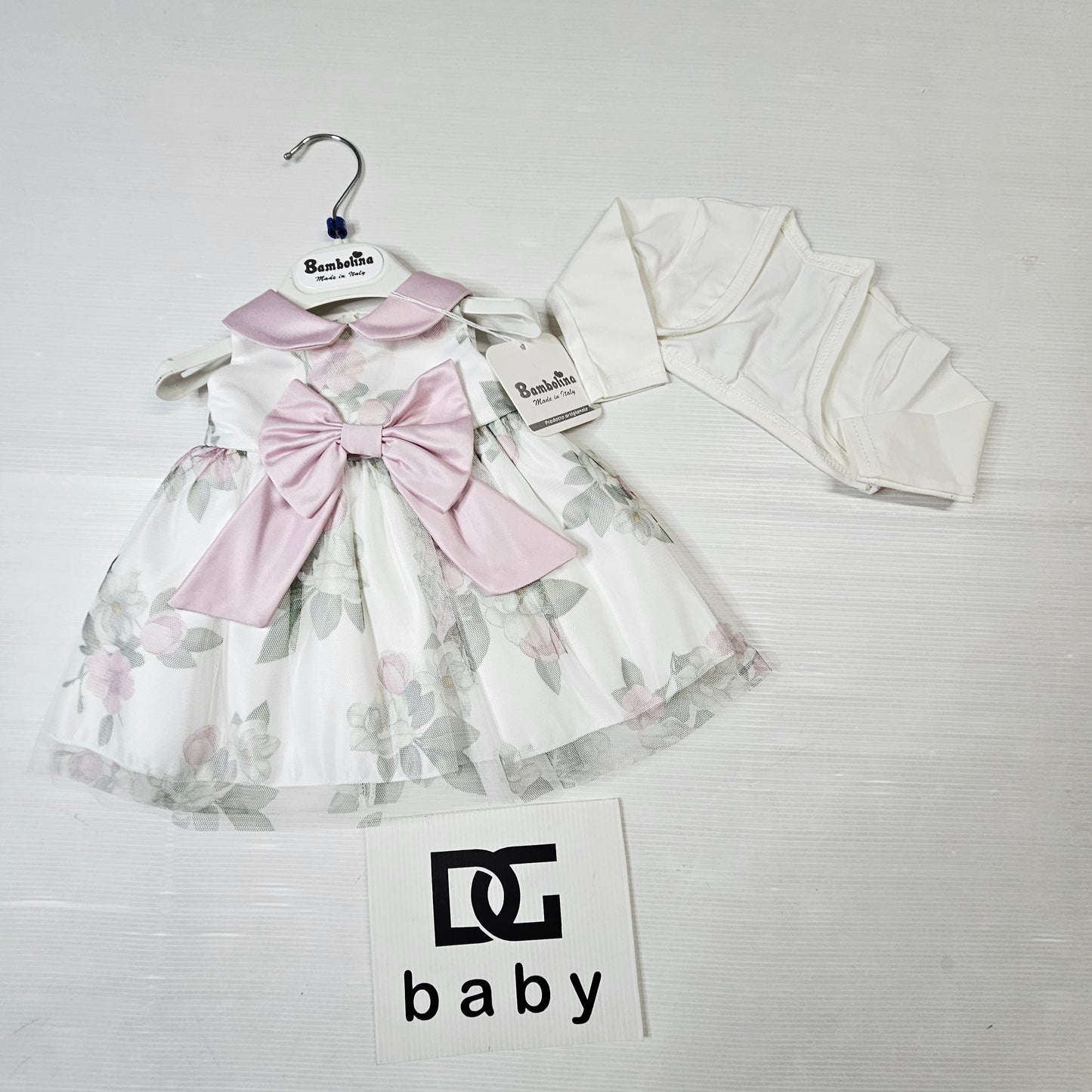 🌸 Abito Cerimonia Bimba 1011 con Coprispalle