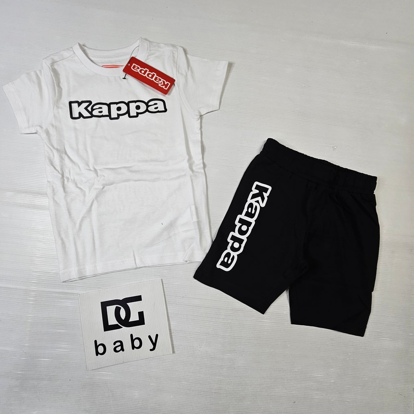 Completo bimbo Kappa 33296TW t-shirt + bermuda logo