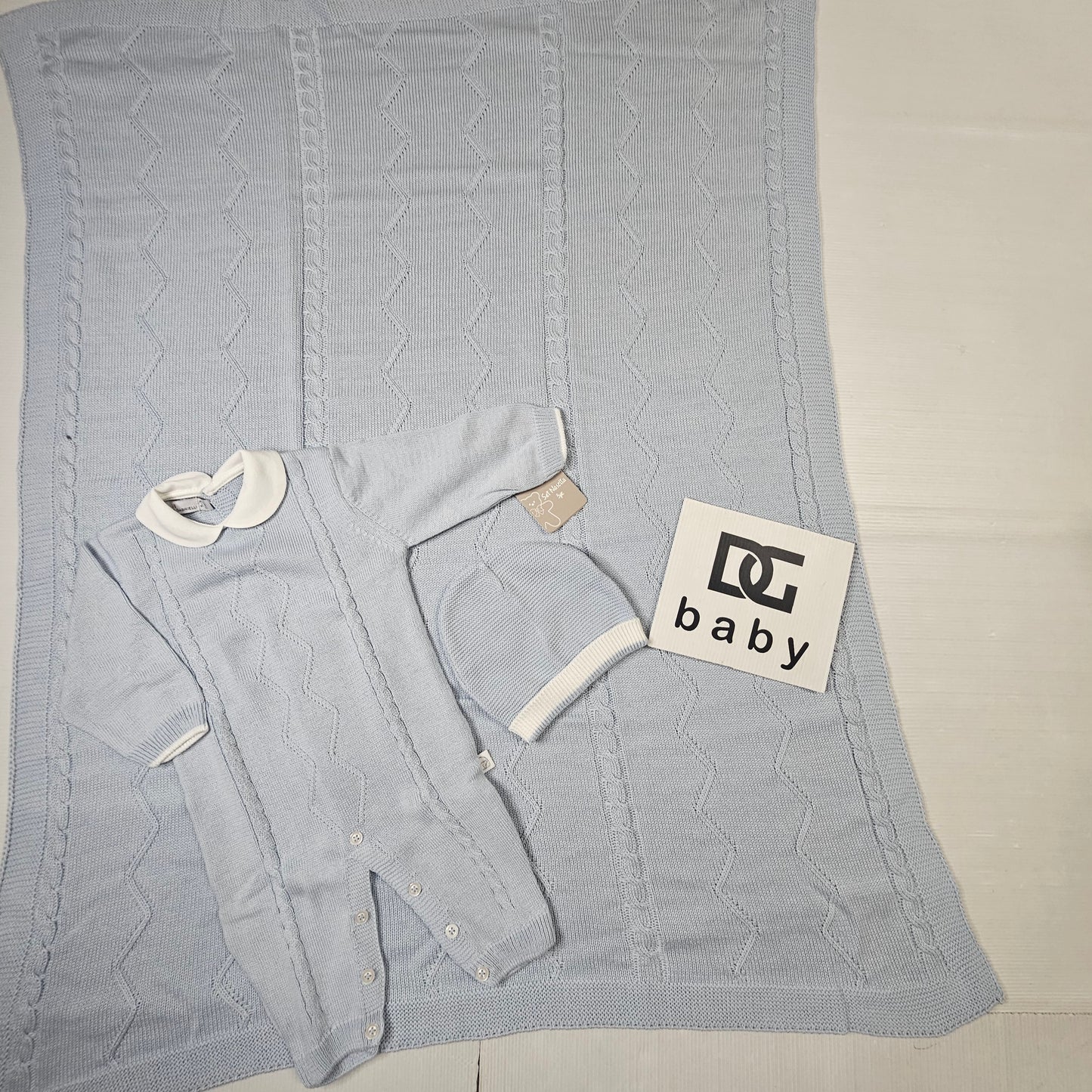 🧸 Set neonato 3 pezzi in maglia – NG-3485/13 👶🤍