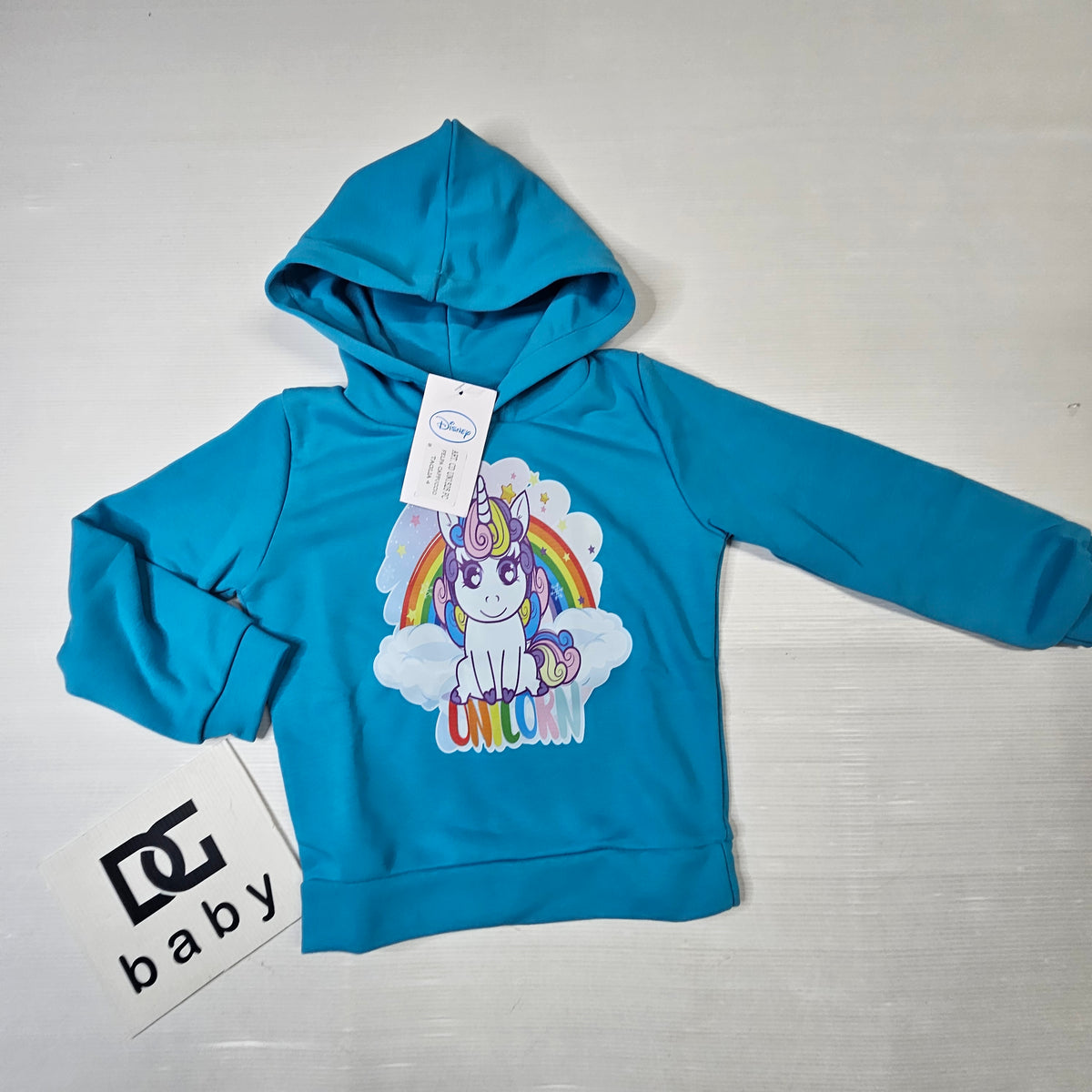 Felpa Bambina Unicorn Rainbow con Cappuccio