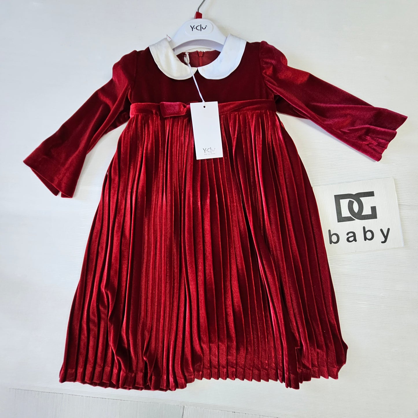 🍷 Abito Velluto  Y-CLÙ Plissé Bordeaux 🍷