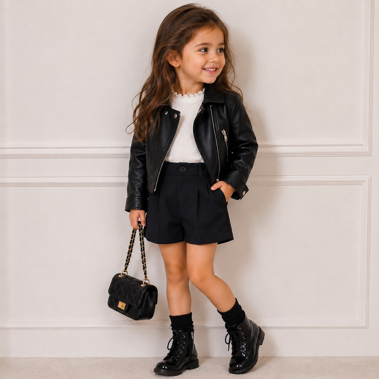 Shorts Eleganti Bambina Manila Grace Nero
