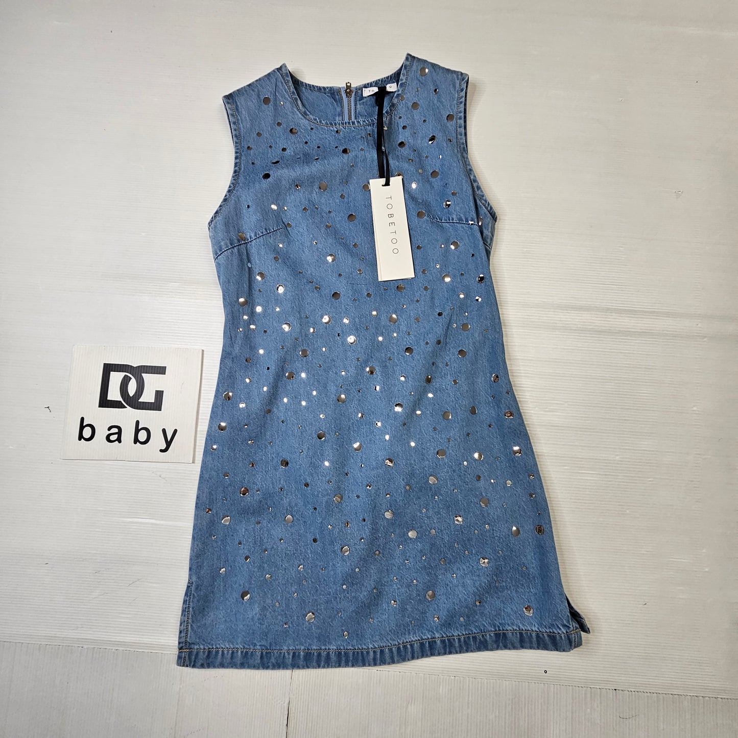 Vestito bambina TOO BE TOO “Denim Shine” in jeans con applicazioni AT 11334AS26