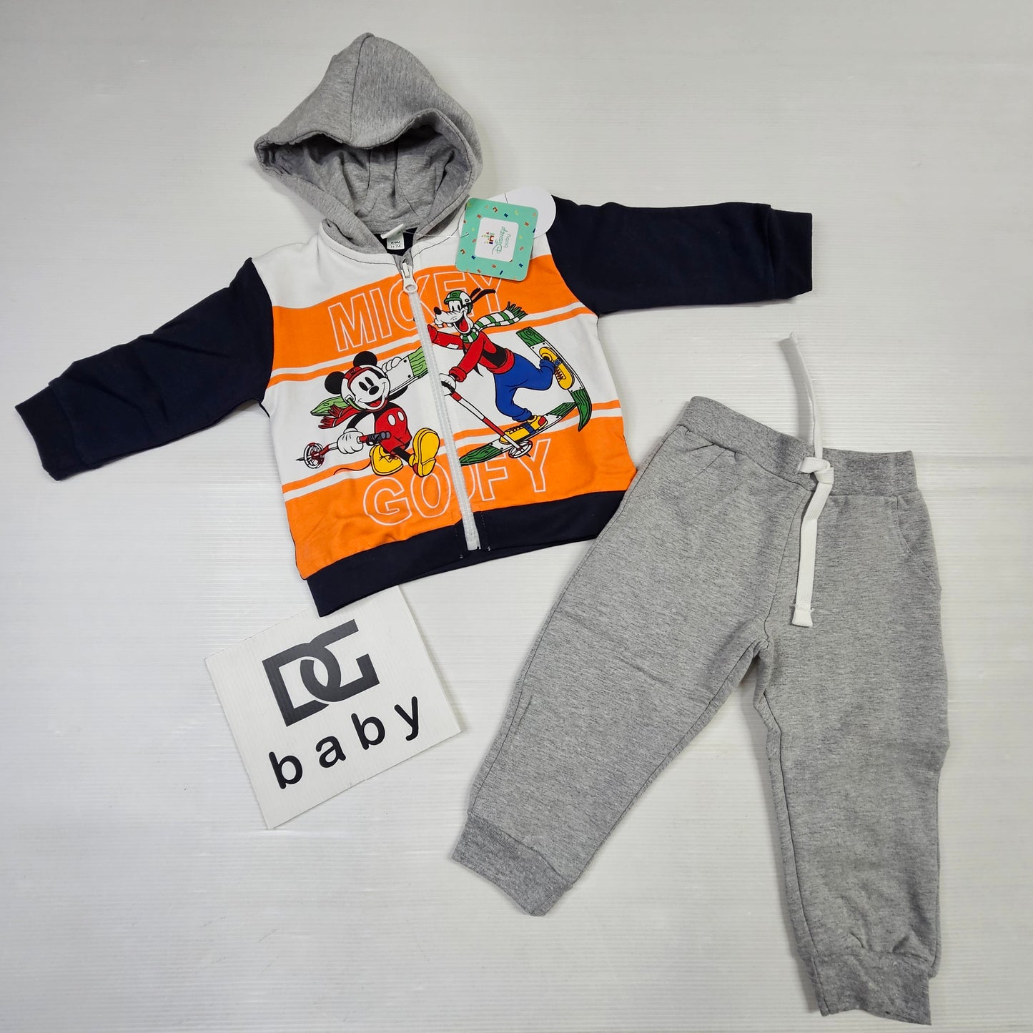 🧡 Completo felpato Mickey & Goofy – Art. WO4091