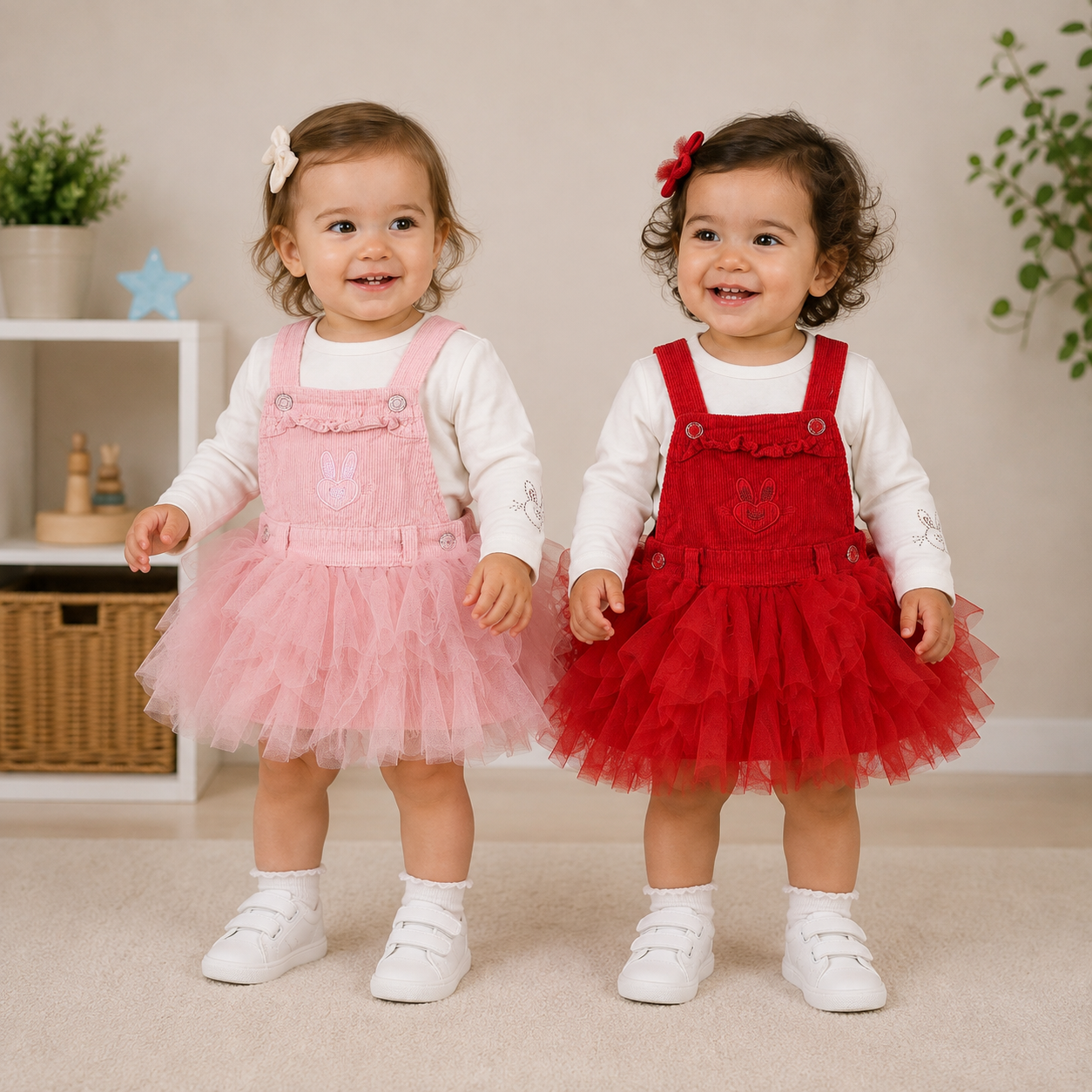 Vestitino Salopette Neonata Bunny con Tulle
