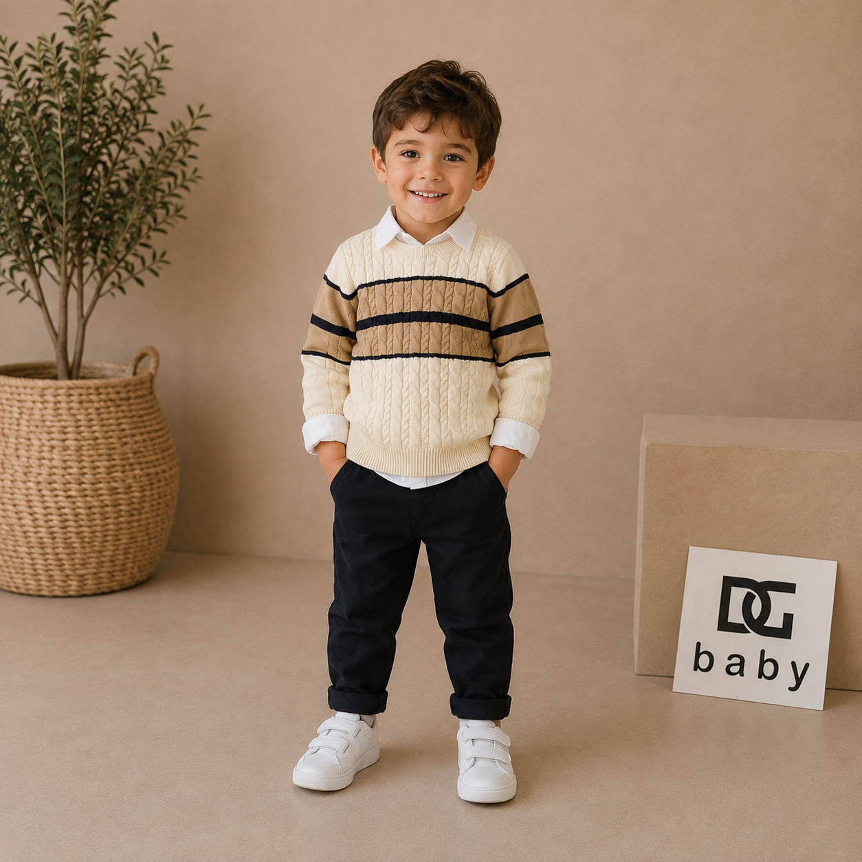 Completo Bambino Classic 3 Pezzi con Maglioncino