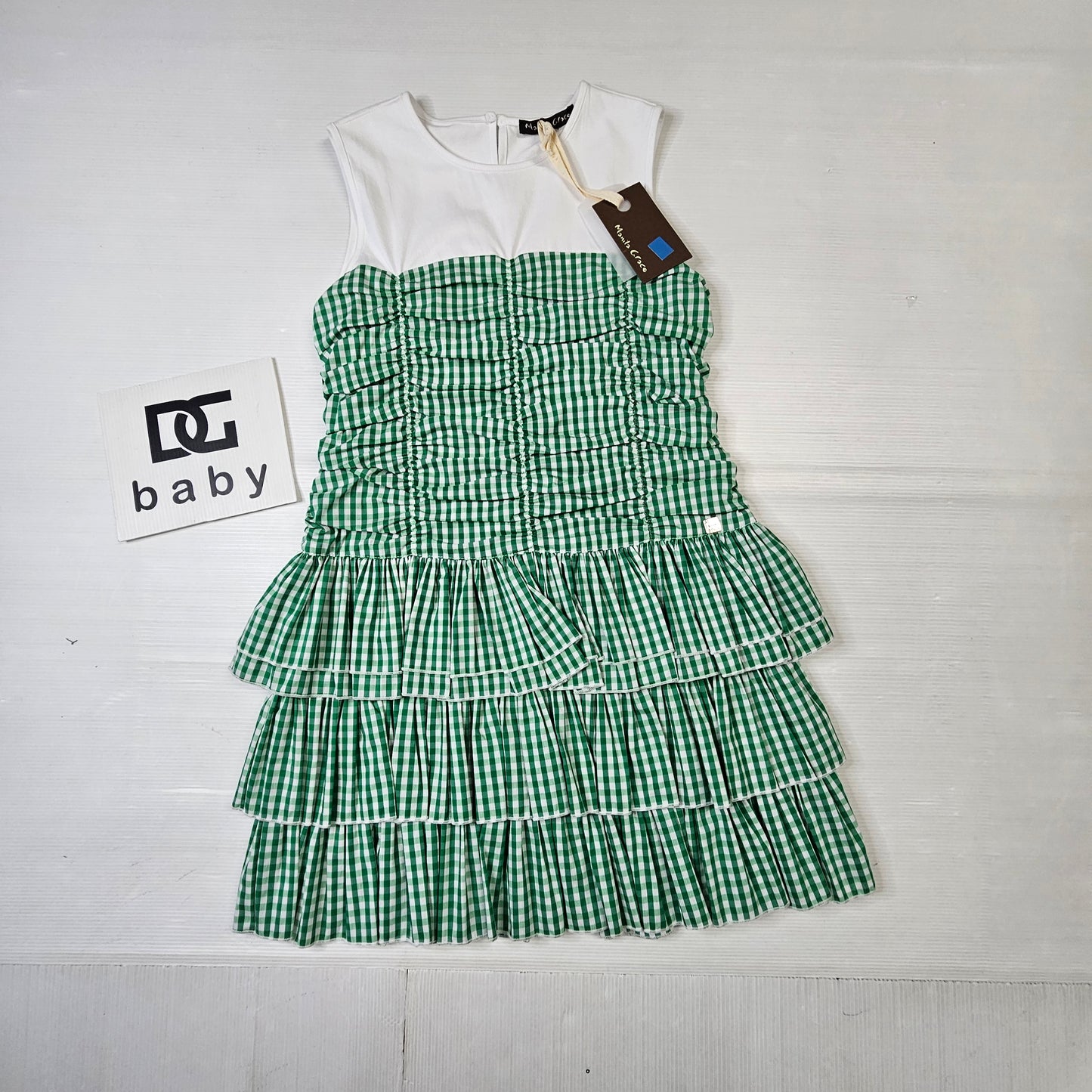 Vestito bambina Manila Grace “Vichy Romantic” con balze M20337