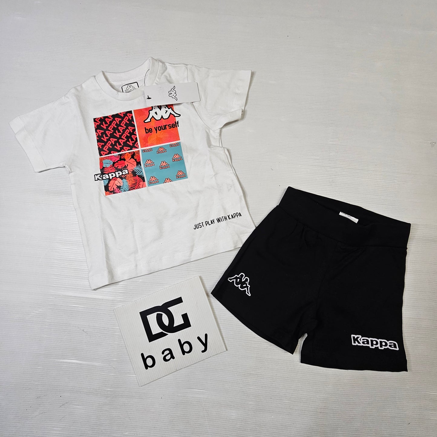 Completo bimba Kappa 8066K 126 35V ANW t-shirt + short