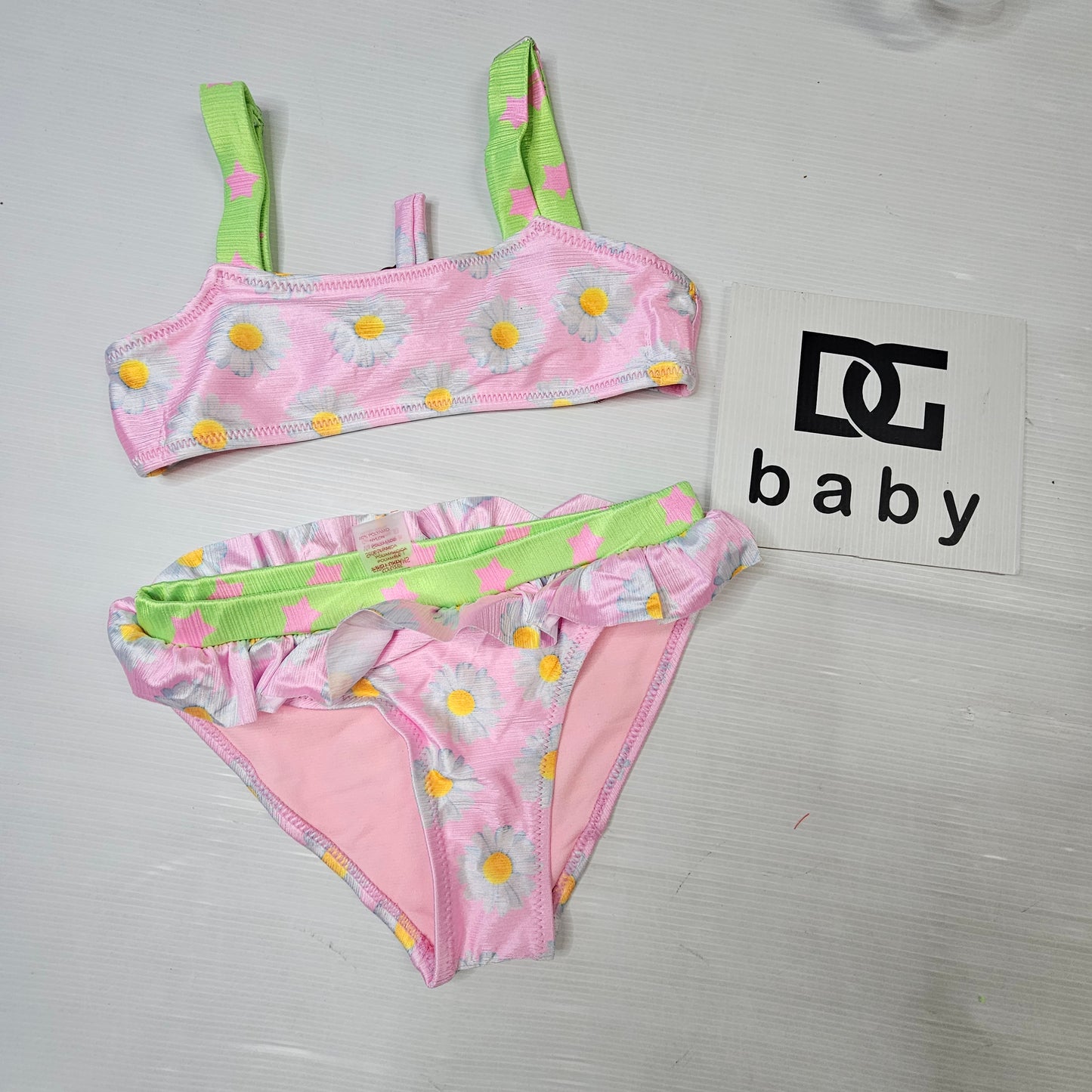 Costume Bikini Bambina Margherite Neon