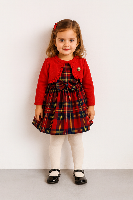 🎀 Vestitino Scozzese “Red Bow