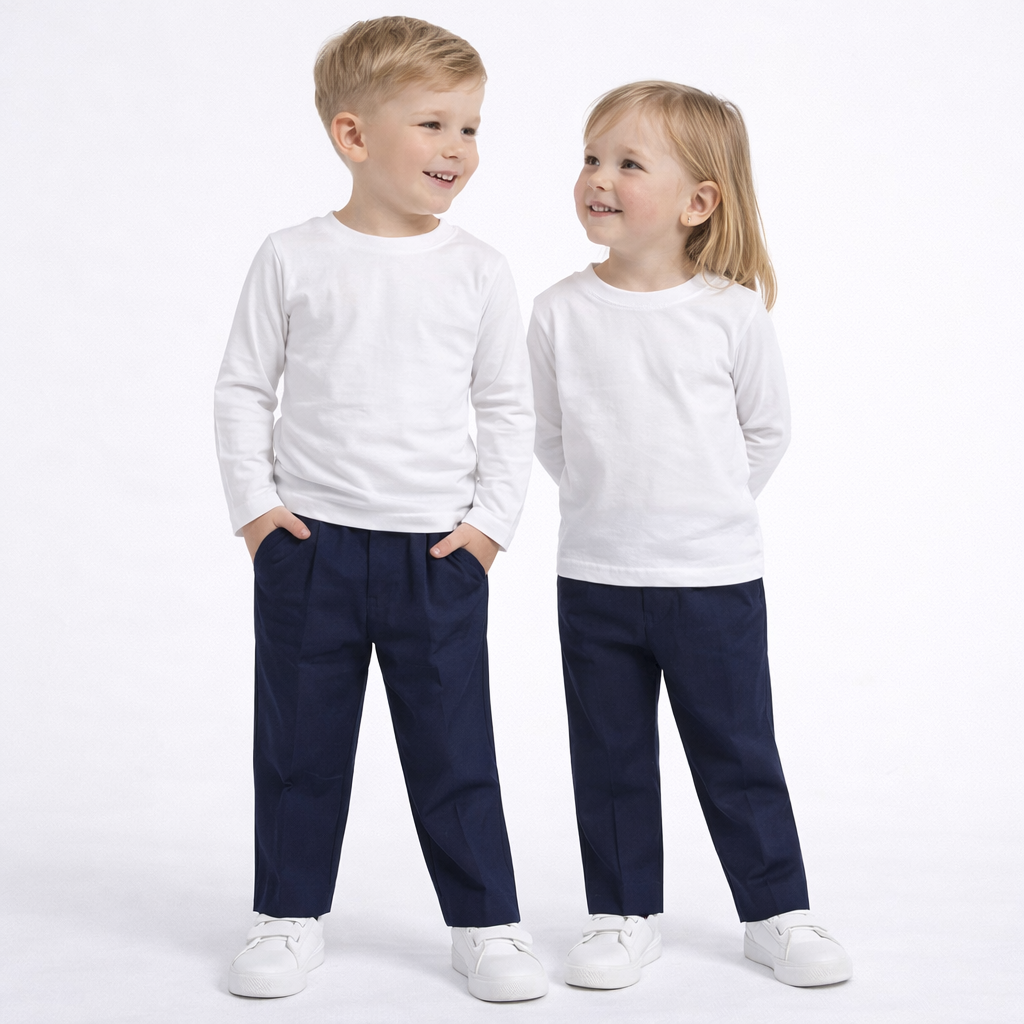 Maglia bambino/a unisex in cotone manica lunga
