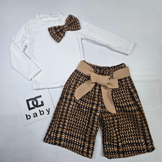 completo bambina ragazza CAFFE