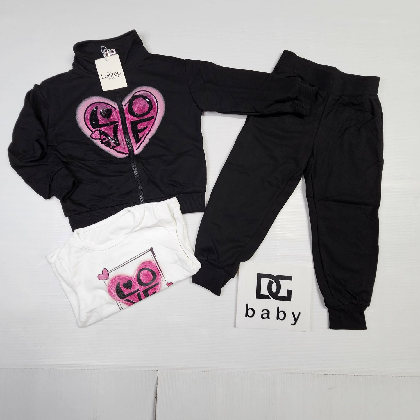 Tuta GLITTER Love 3 pezzi