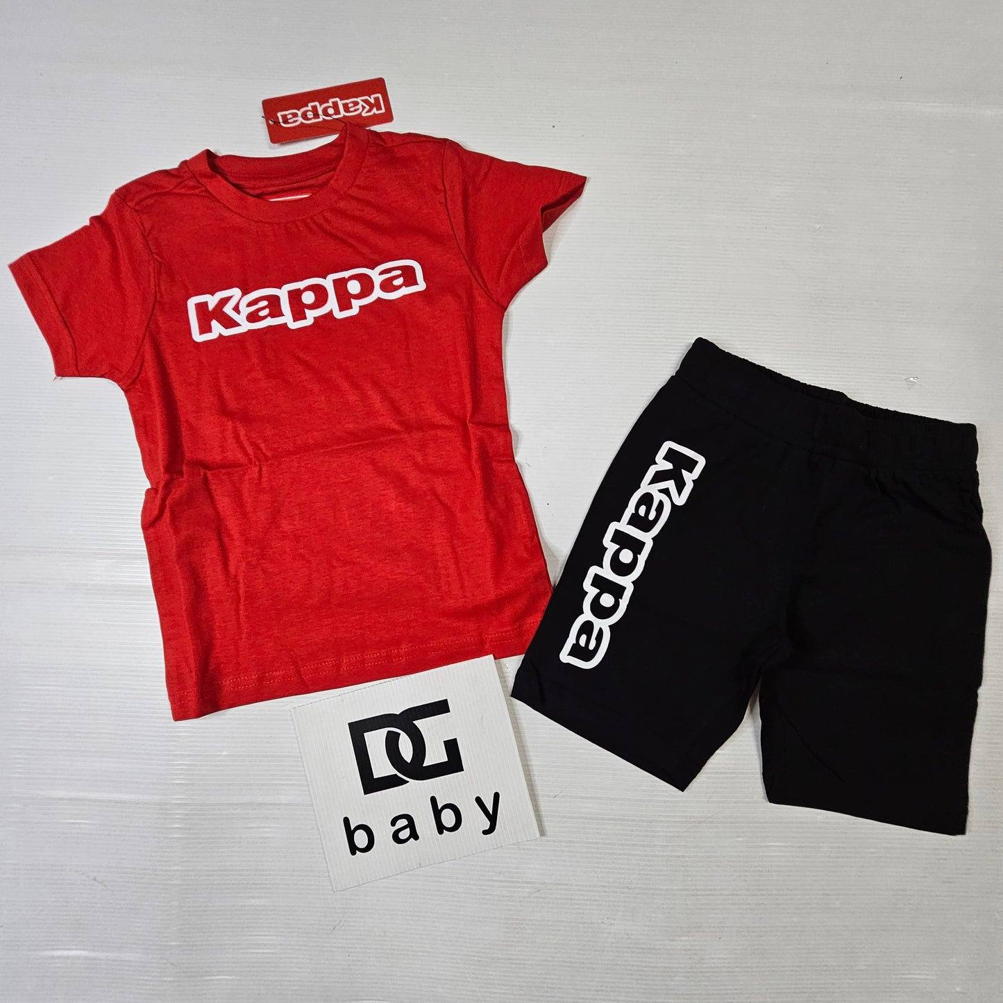 Completo bimbo Kappa 33296TW t-shirt + bermuda logo