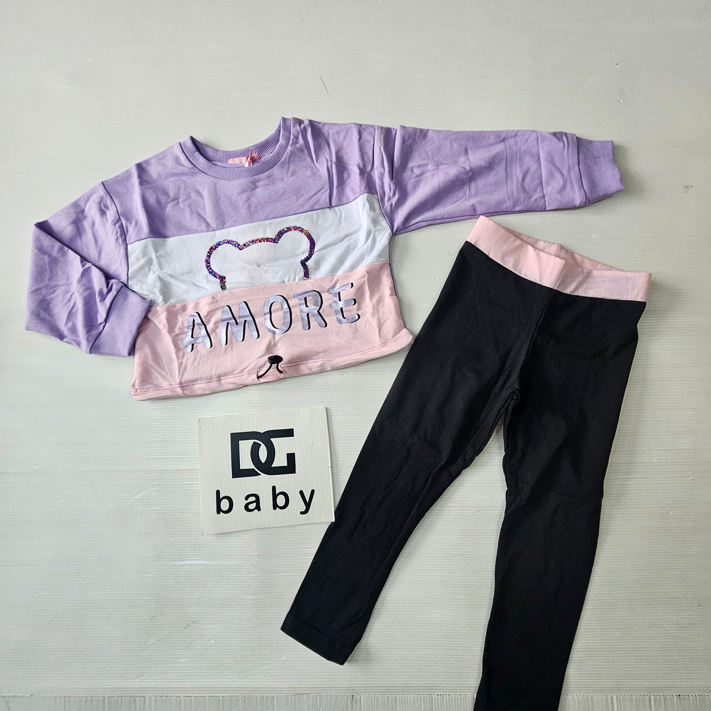 Completo Bambina Amore 2 Pezzi