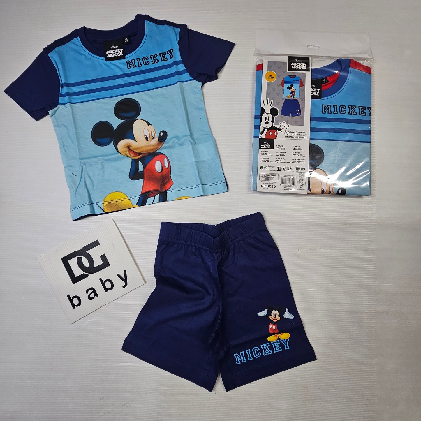 Pigiama corto Mickey Mouse con stampa frontale
