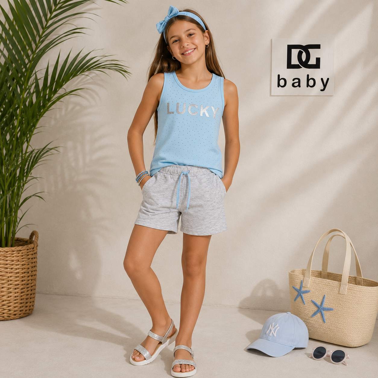 Completo Bambina Lucky con Strass