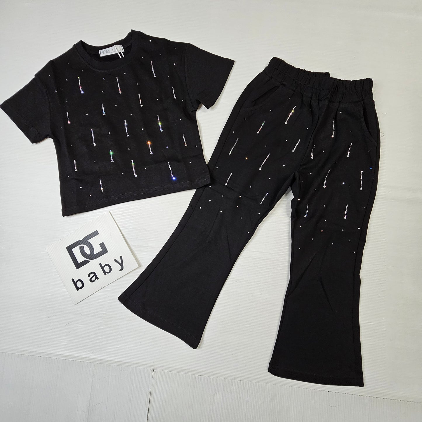 Completo bambina “Luce Brillante” t-shirt + pantalone