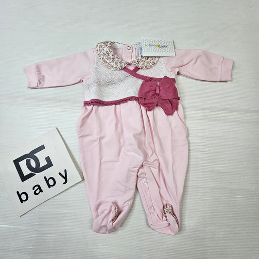 Tutina Eleganza Fiocco Rosa Prugna M14630TJ