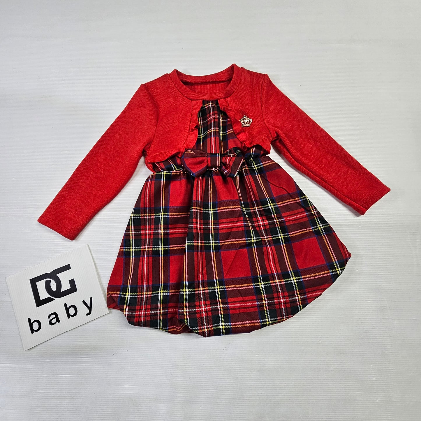 🎀 Vestitino Scozzese “Red Bow