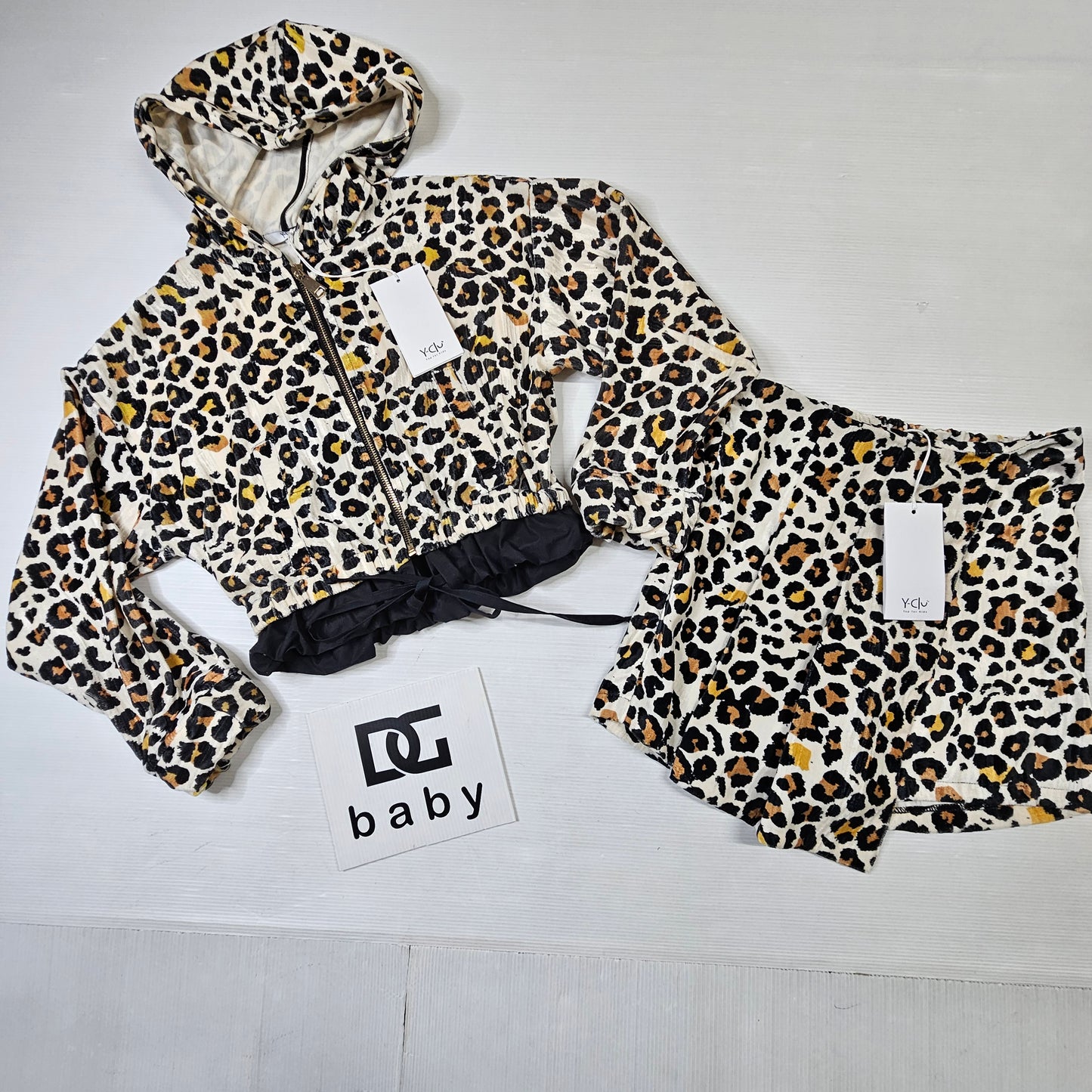 Completo bambina leopardato con giubbino e pantagonna – YCLU