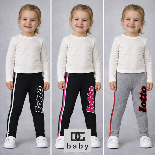 Pantalone tuta bambina con banda laterale e logo – LOTTO