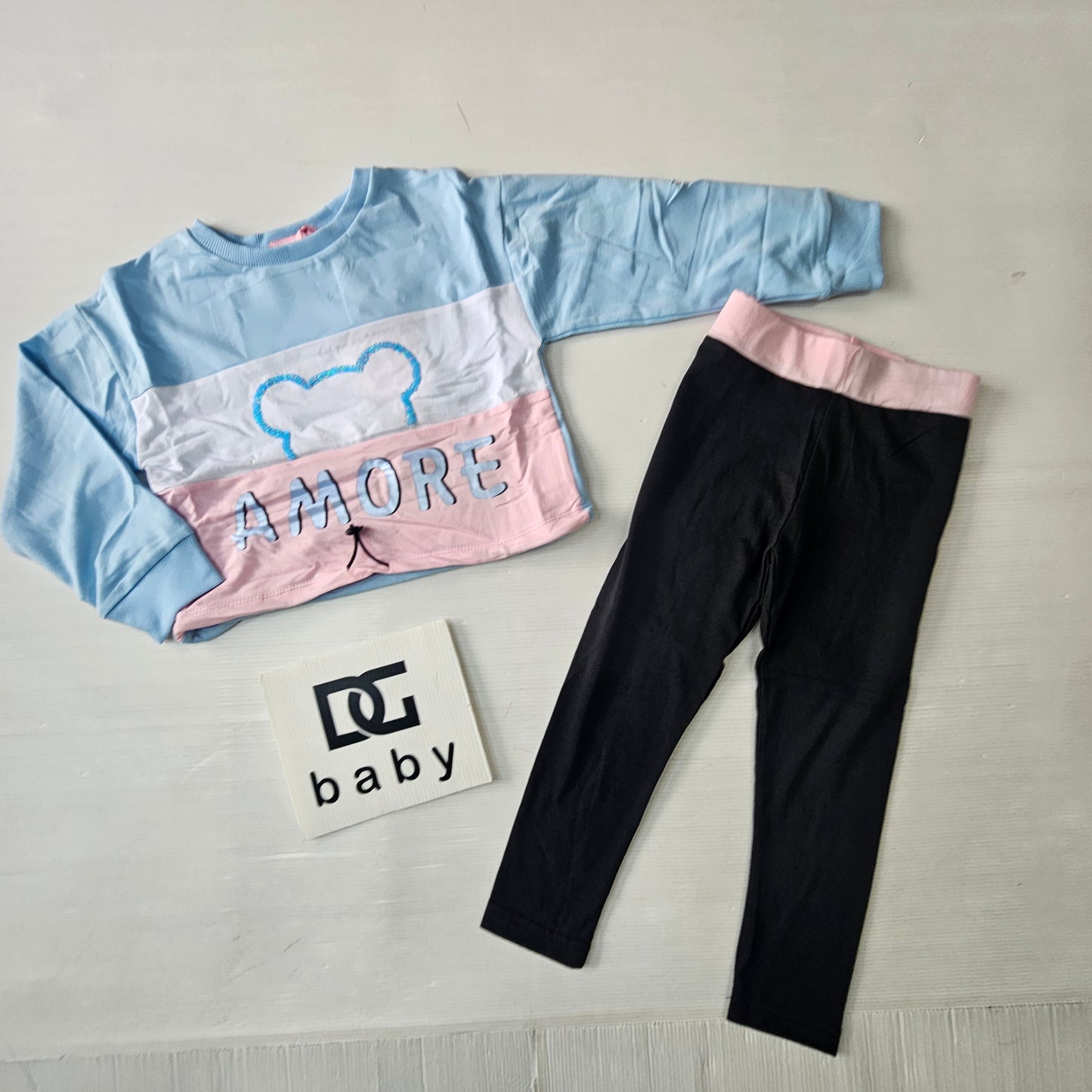 Completo Bambina Amore 2 Pezzi