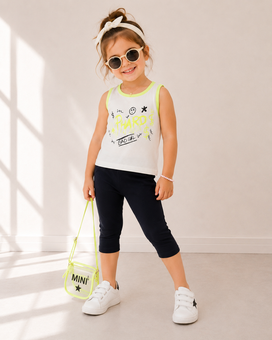 Completo Bambina PHARD Girl Canotta e Leggings Capri
