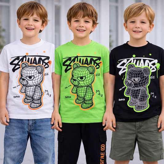 T-shirt bambino Armata Militare “Bear Street” stampa grafica