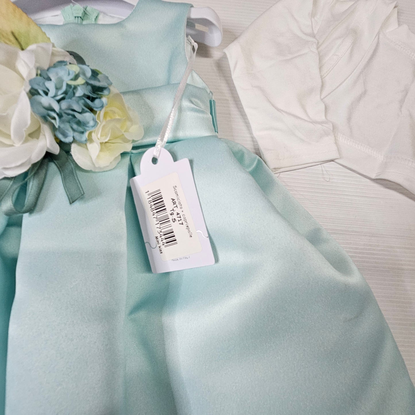 🌸 Abito Cerimonia Bimba T471 con Coprispalle